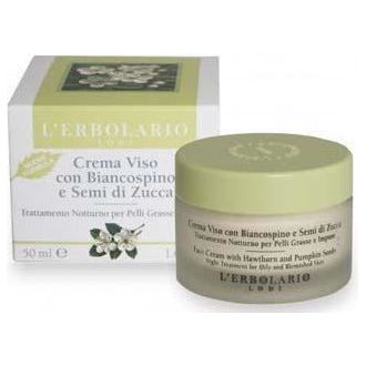 Crema Cara al Espino Blanco y Semillas de Calabaza 50 ml | L’Erbolario - Dietetica Ferrer