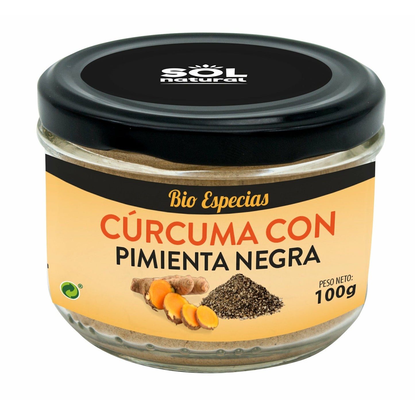 Curcuma Con Pimienta Negra Bio 100 gr | Sol Natural - Dietetica Ferrer