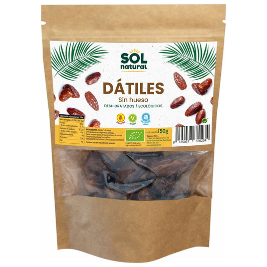 Datiles Sin Hueso Bio 150 gr | Sol Natural - Dietetica Ferrer