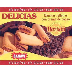 Delicias Barritas Rellenas Crema de Cacao Harisin 150 gr | Sanavi - Dietetica Ferrer