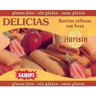 Delicias Barritas Rellenas con Fresa Harisin 150 gr | Sanavi - Dietetica Ferrer