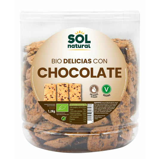Delicias de Trigo Integral Con Chocolate Bio 1,5 Kg | Sol Natural - Dietetica Ferrer