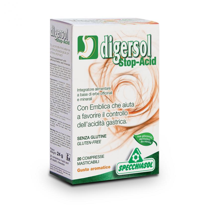 Digersol Stop-Acid 20 Comprimidos | Specchiasol - Dietetica Ferrer
