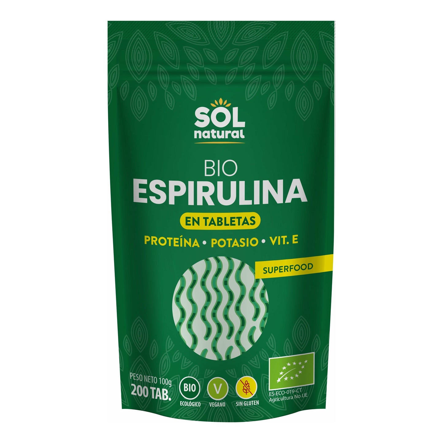 Espirulina Bio 200 Tabletas | Sol Natural - Dietetica Ferrer