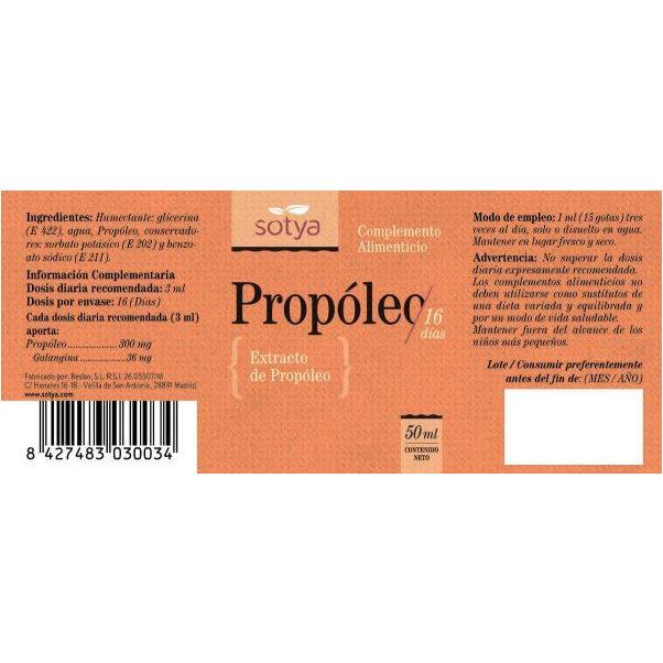 Extracto de Propoleo 50 ml | Sotya - Dietetica Ferrer