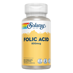 Folic Acid 100 Capsulas | Solaray - Dietetica Ferrer