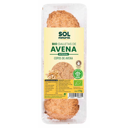 Galletas de Avena Bio 175 gr | Sol Natural - Dietetica Ferrer