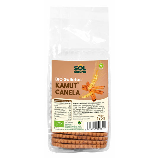 Galletas de Kamut con Canela 175 gr | Sol Natural - Dietetica Ferrer