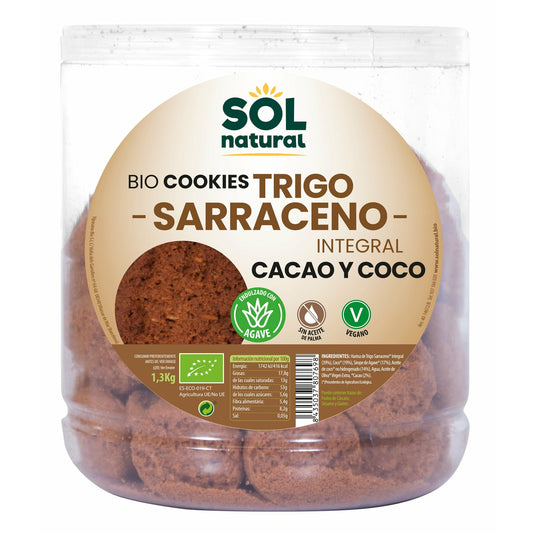 Galletas de Trigo Sarraceno Cacao y Coco Bio 175 gr | Sol Natural - Dietetica Ferrer