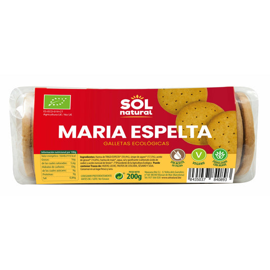 Galletas Maria de Espelta Bio 200 gr | Sol Natural - Dietetica Ferrer