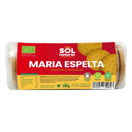 Galletas Maria de Espelta Bio 200 gr | Sol Natural - Dietetica Ferrer