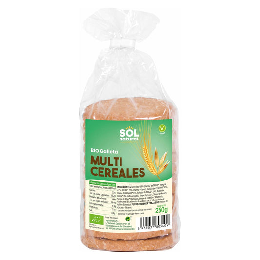 Galletas Multicereales Bio 250 gr | Sol Natural - Dietetica Ferrer