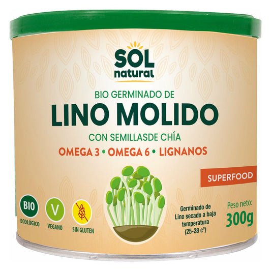 Germinado de Lino Molido Con Chia Bio 300 gr | Sol Natural - Dietetica Ferrer