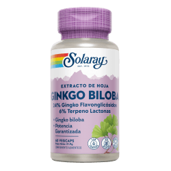 Ginkgo Biloba 60 Mg 60 Capsulas | Solaray - Dietetica Ferrer