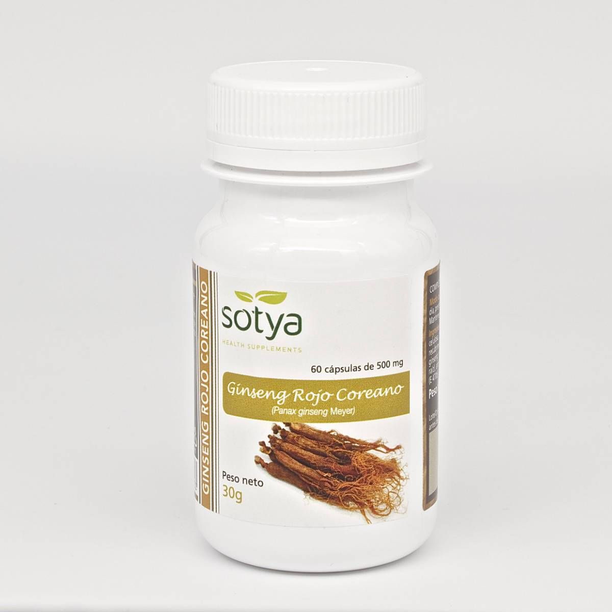 Ginseng Rojo Coreano Capsulas | Sotya - Dietetica Ferrer