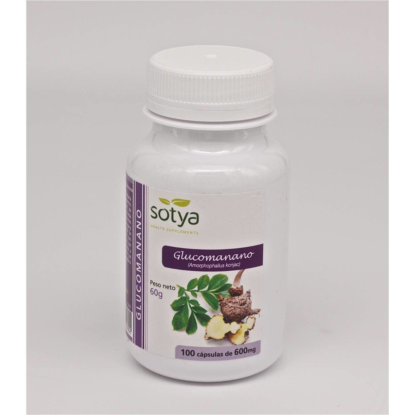 Glucomanano 600 mg 100 Capsulas | Sotya - Dietetica Ferrer