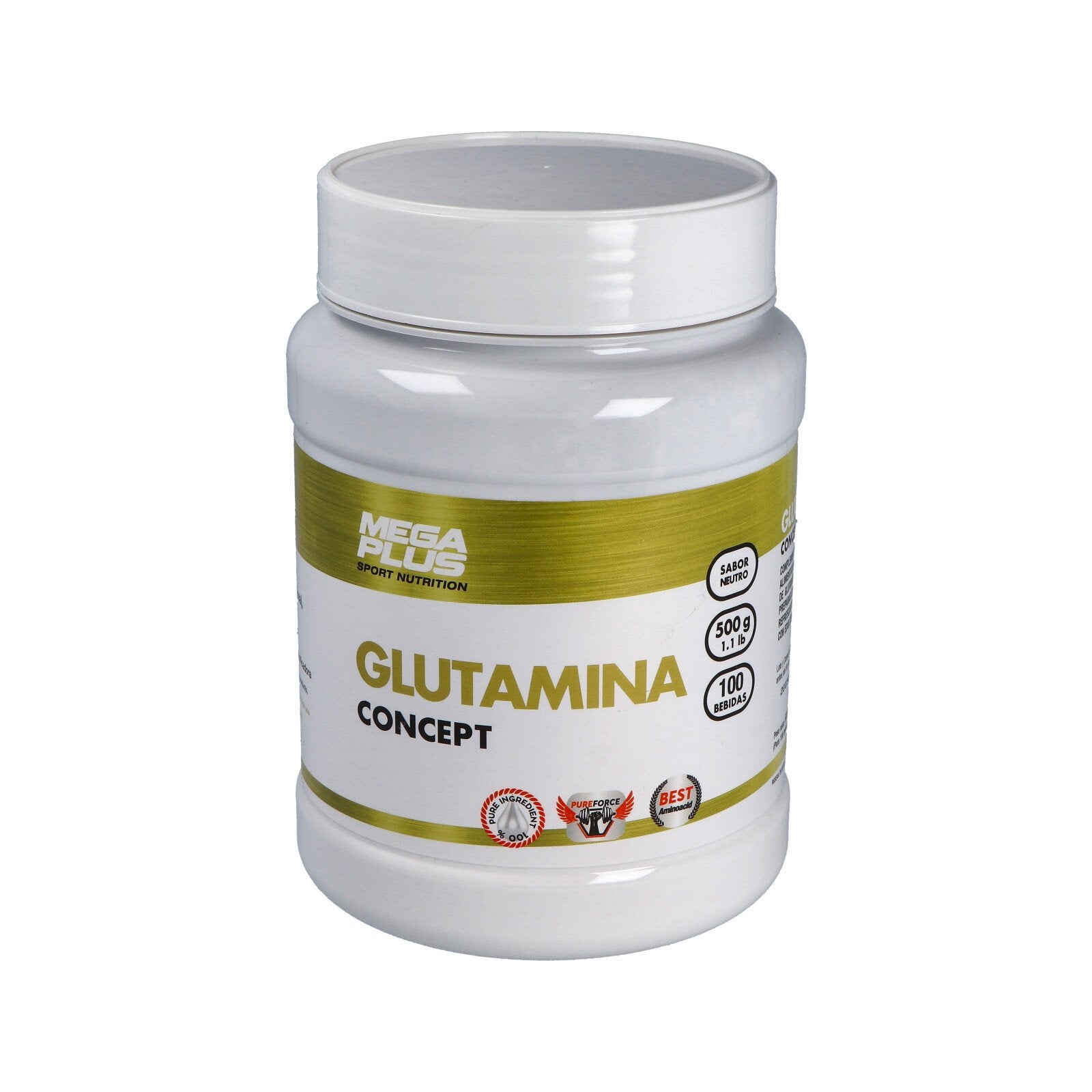 Glutamina Concept 500 Gr | Mega Plus - Dietetica Ferrer