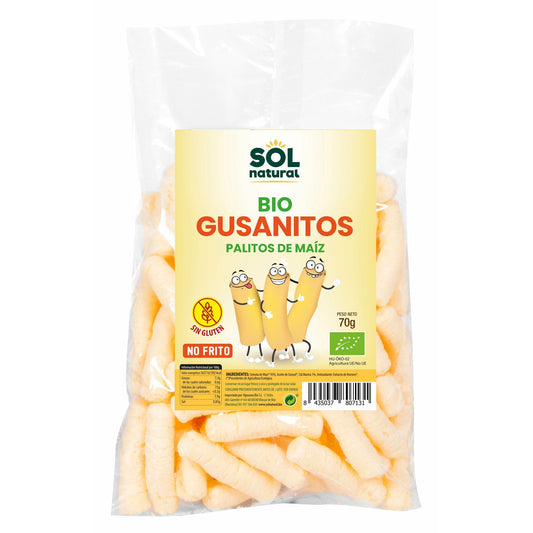 Gusanitos de Maiz Gigantes Bio 70 gr | Sol Natural - Dietetica Ferrer
