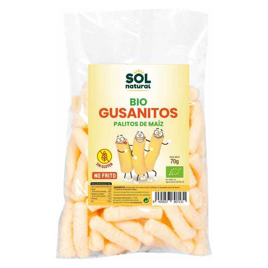 Gusanitos de Maiz Gigantes Bio 70 gr | Sol Natural - Dietetica Ferrer