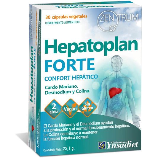 Hepatoplan Forte Zentrum 30 cápsulas | Ynsadiet - Dietetica Ferrer