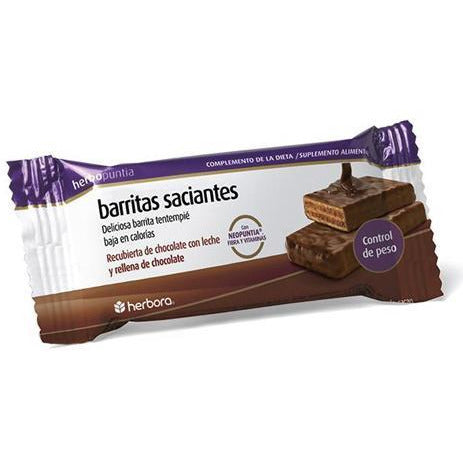 Herbopuntia Barritas Saciantes Chocolate Caja 24 unidades | Herbora - Dietetica Ferrer