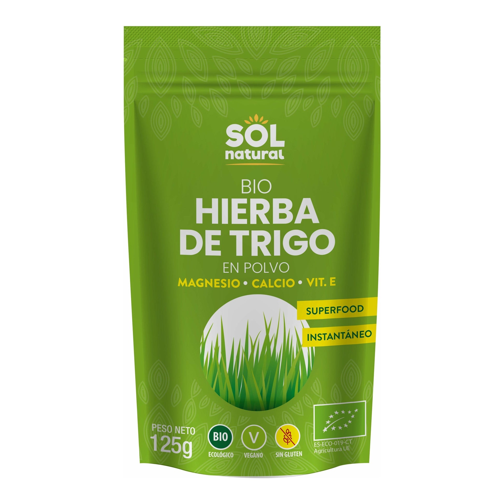 Hierba de Trigo en Polvo Bio 125 gr | Sol Natural - Dietetica Ferrer