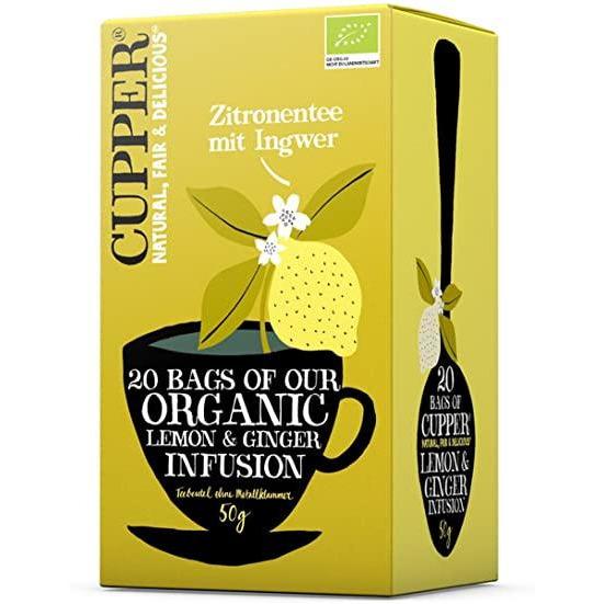 Infusion de Limon y Jengibre Bio 20 Sobres | Cupper - Dietetica Ferrer