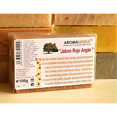Jabon de Argan y Arcilla Roja 100 gr | Aromasensia - Dietetica Ferrer