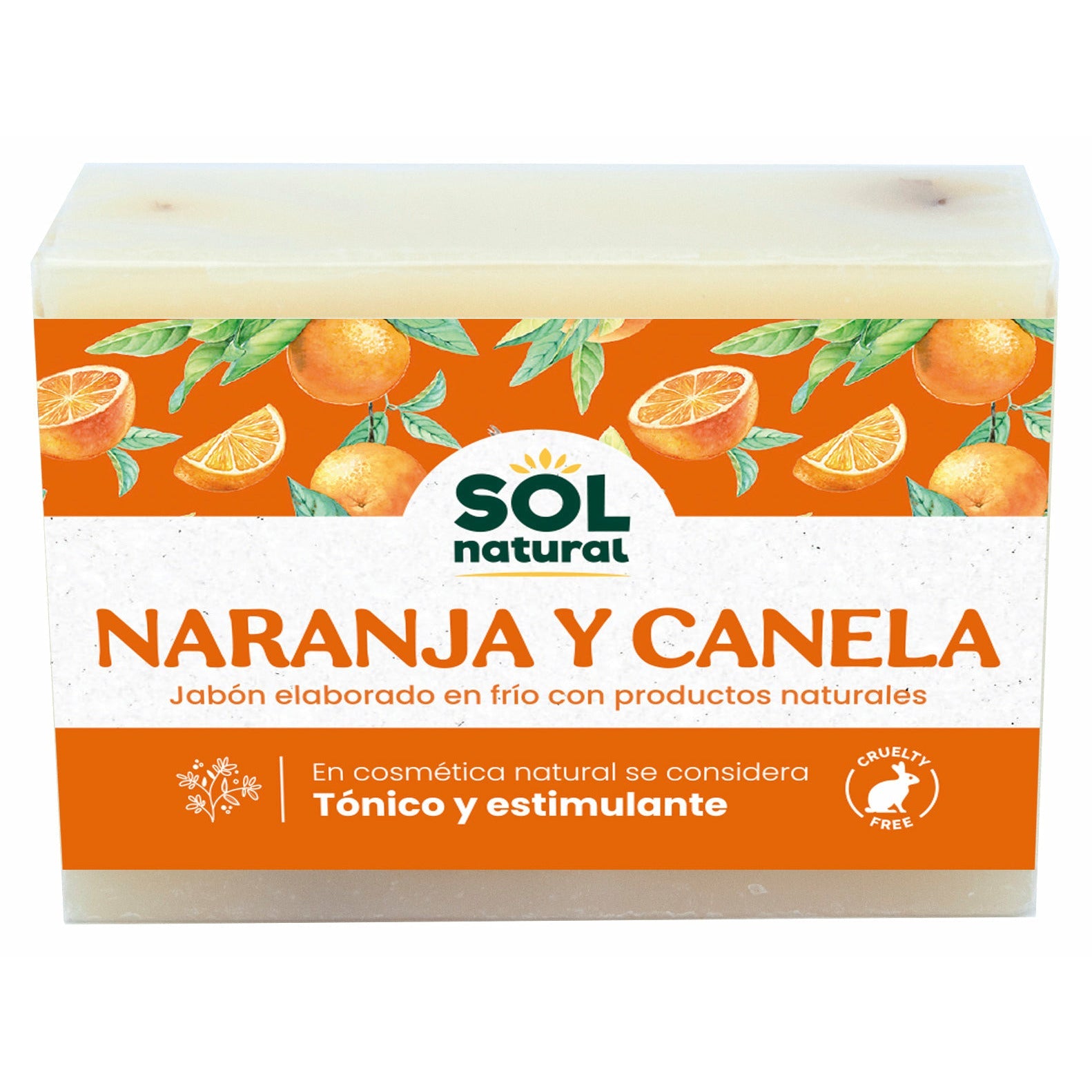 Jabon Natural de Canela y Naranja 100 gr | Sol Natural - Dietetica Ferrer