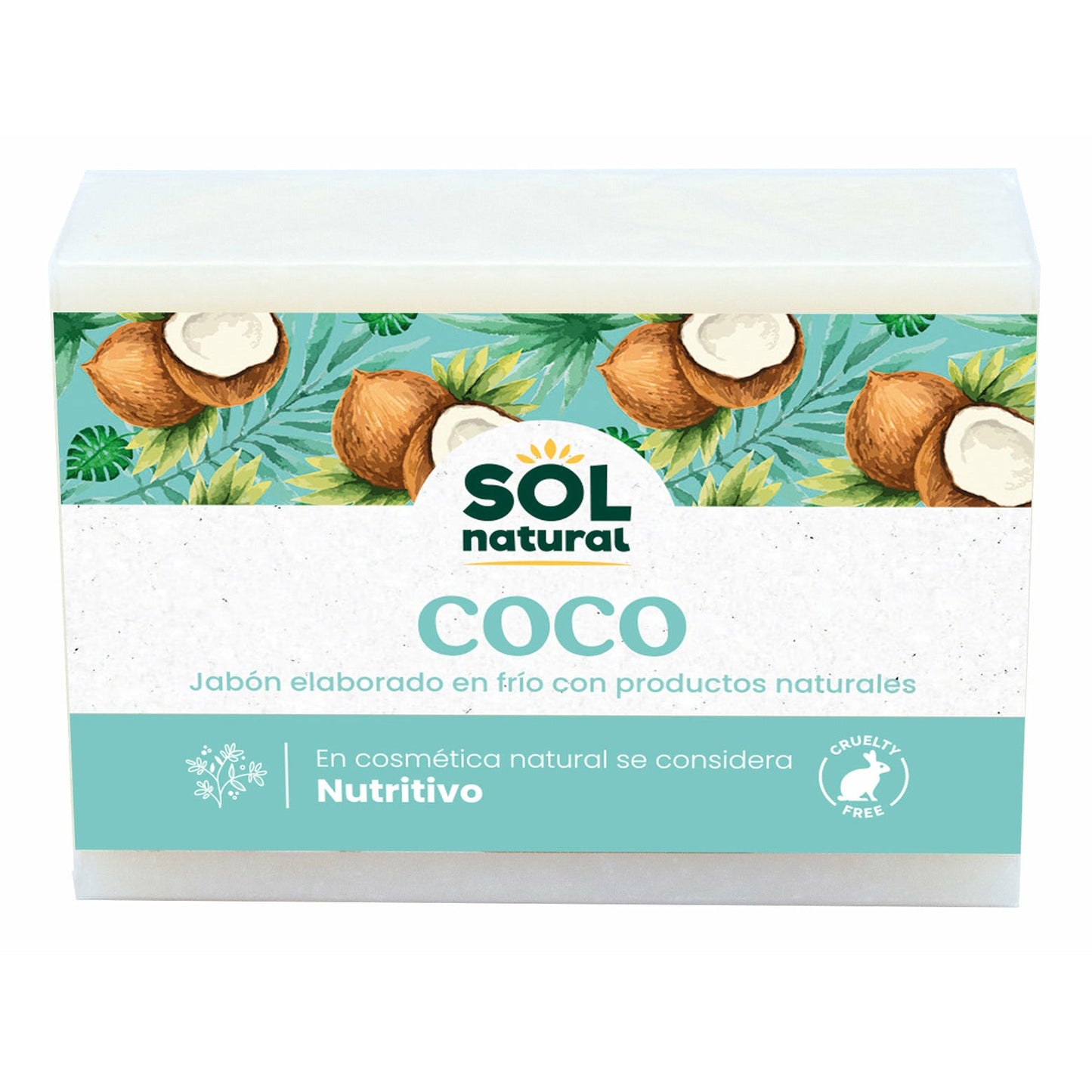 Jabon Natural de Coco 100 gr | Sol Natural - Dietetica Ferrer