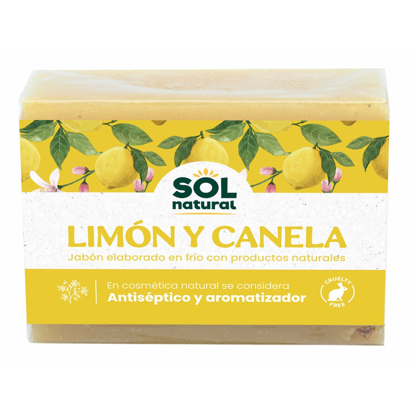 Jabon Natural de Limon y Canela 100 gr | Sol Natural - Dietetica Ferrer