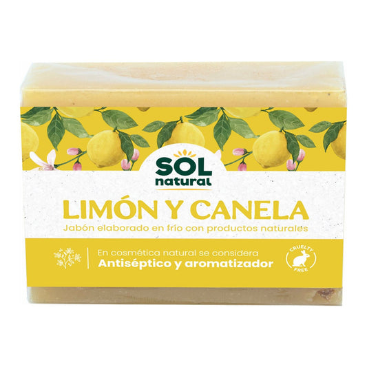 Jabon Natural de Limon y Canela 100 gr | Sol Natural - Dietetica Ferrer