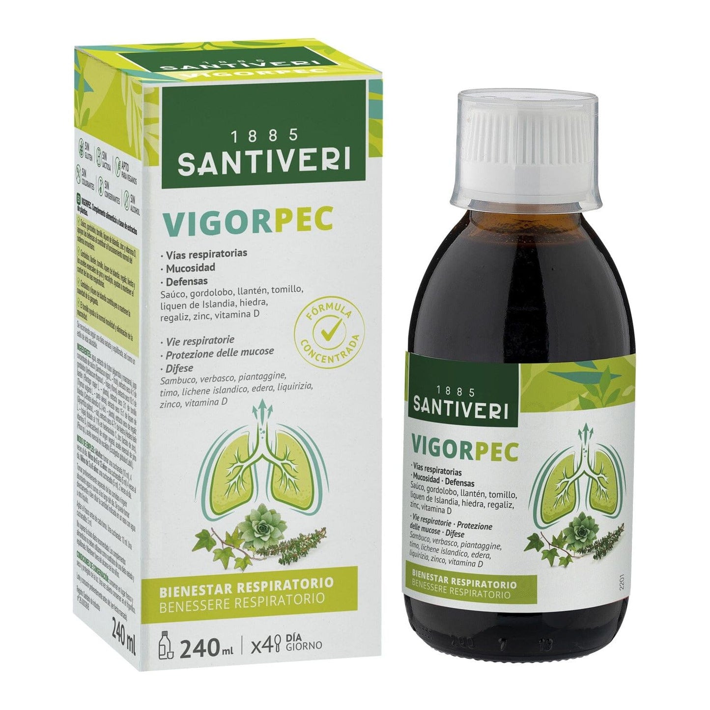 Jarabe Vigor Pec 240 ml | Santiveri - Dietetica Ferrer