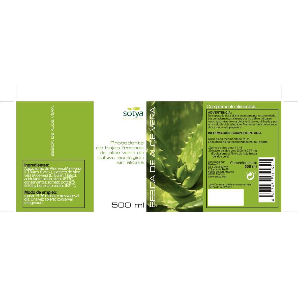 Jugo de Aloe Vera | Sotya - Dietetica Ferrer