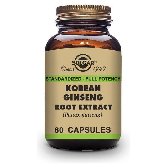 Extracto de Ginseng Coreano 60 Capsulas | Solgar - Dietetica Ferrer