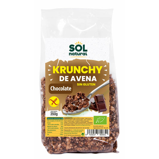 Krunchy Avena Chocolate Sin Gluten Bio 350 gr | Sol Natural - Dietetica Ferrer