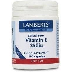 Vitamina E Natural 250UI 60 Capsulas | Lamberts - Dietetica Ferrer