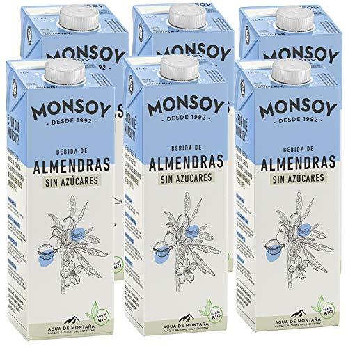 Leche de Almendras sin Azucar Bio 1 Litro Pack de 6 | Monsoy - Dietetica Ferrer