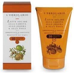 Leche Solar a la Zanahoria Jojoba y Nuez SPF 10 125 ml | L’Erbolario - Dietetica Ferrer