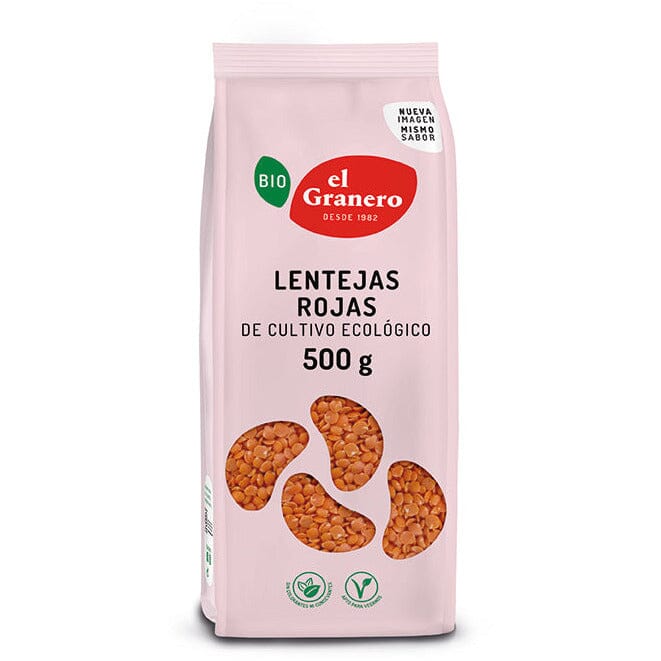 Lentejas Rojas 500 gr Bio | El Granero Integral - Dietetica Ferrer