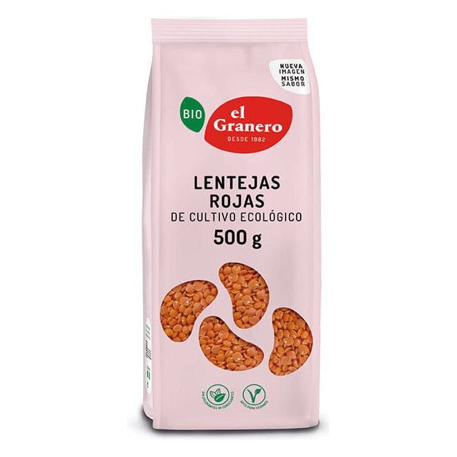 Lentejas Rojas 500 gr Bio | El Granero Integral - Dietetica Ferrer