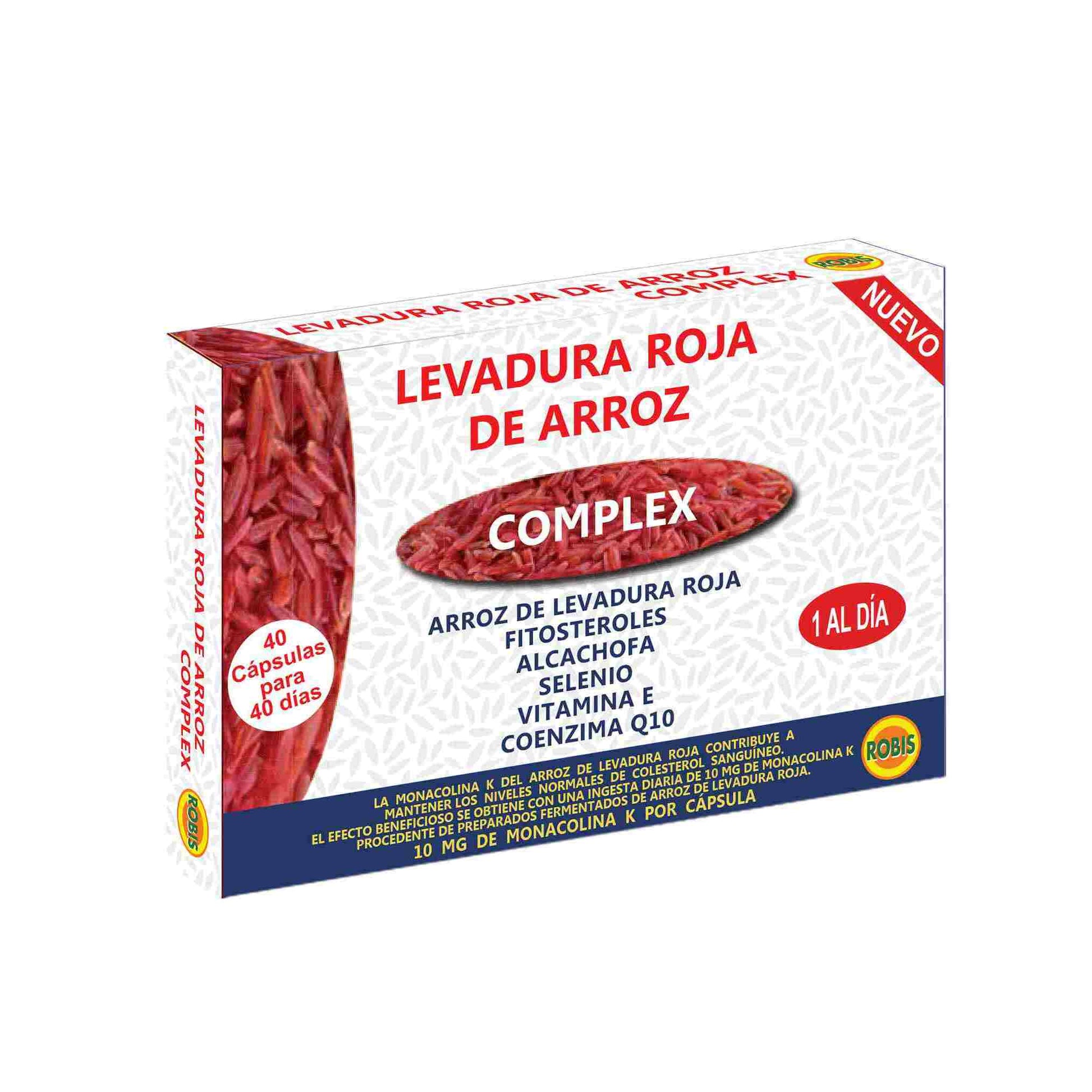 Levadura Roja de Arroz 500 mg 40 Capsulas | Robis - Dietetica Ferrer