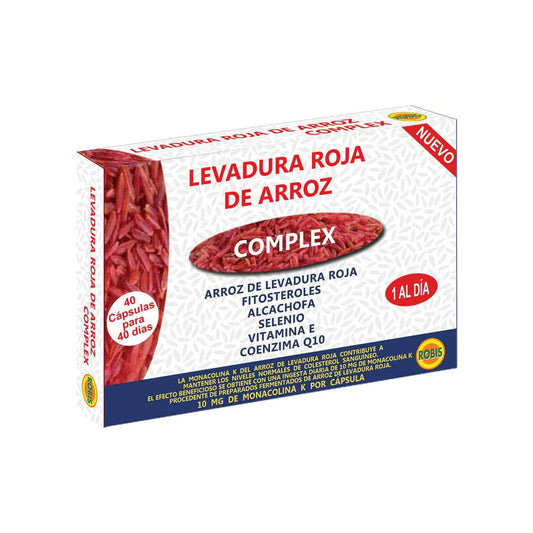 Levadura Roja de Arroz 500 mg 40 Capsulas | Robis - Dietetica Ferrer