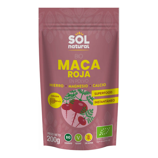 Maca Roja en Polvo Bio 200 gr | Sol Natural - Dietetica Ferrer