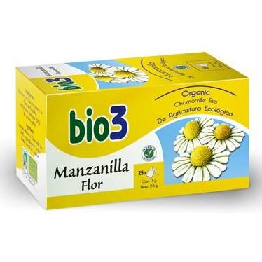 Manzanilla Flor Ecologica 25 Bolsitas | Bio3 - Dietetica Ferrer