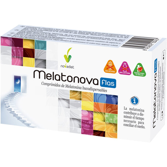 Melatonova Flas 30 comprimidos | Novadiet - Dietetica Ferrer