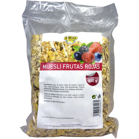 Muesli Frutas Rojas 800 gr | Herdibel - Dietetica Ferrer