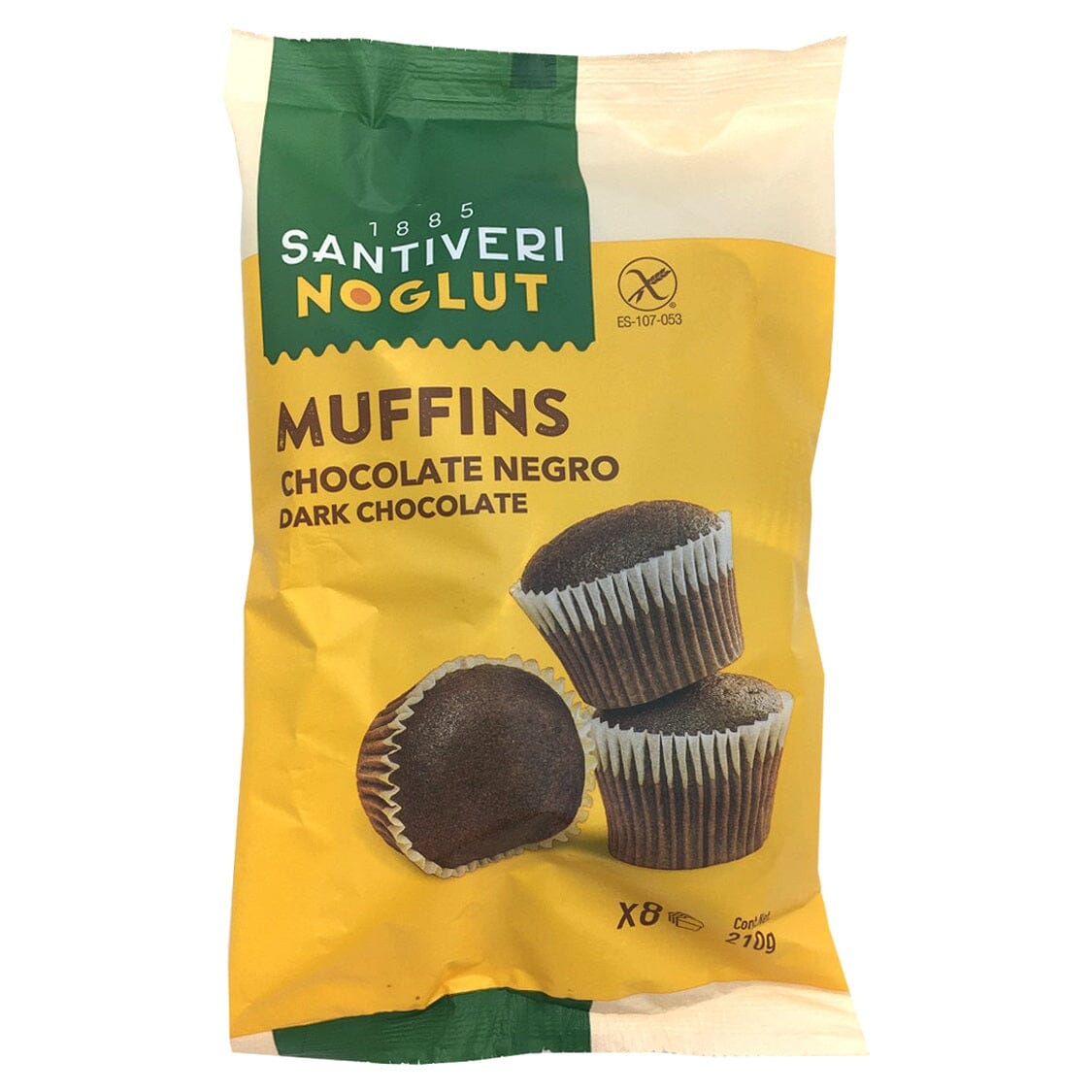 Muffins Chocolate Negro Noglut 200 gr | Santiveri - Dietetica Ferrer