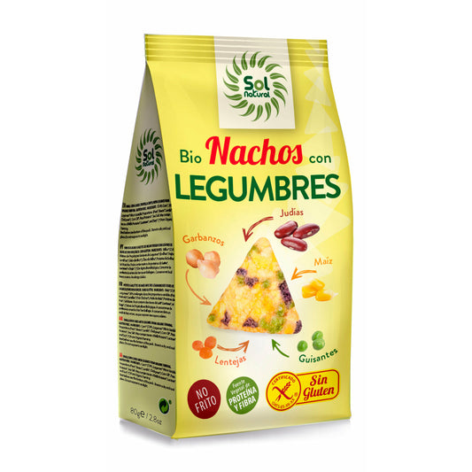 Nachos Con Legumbres Bio 80 gr | Sol Natural - Dietetica Ferrer