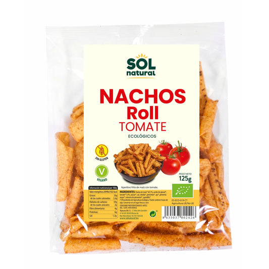 Nachos Roll Tomate Maiz Bio 125 gr | Sol Natural - Dietetica Ferrer